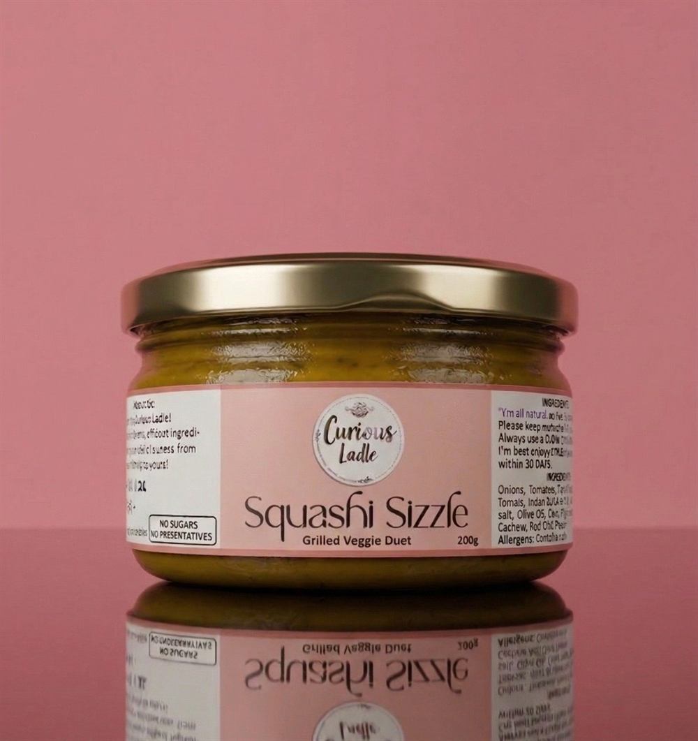 Squashi Sizzle Sauce jar